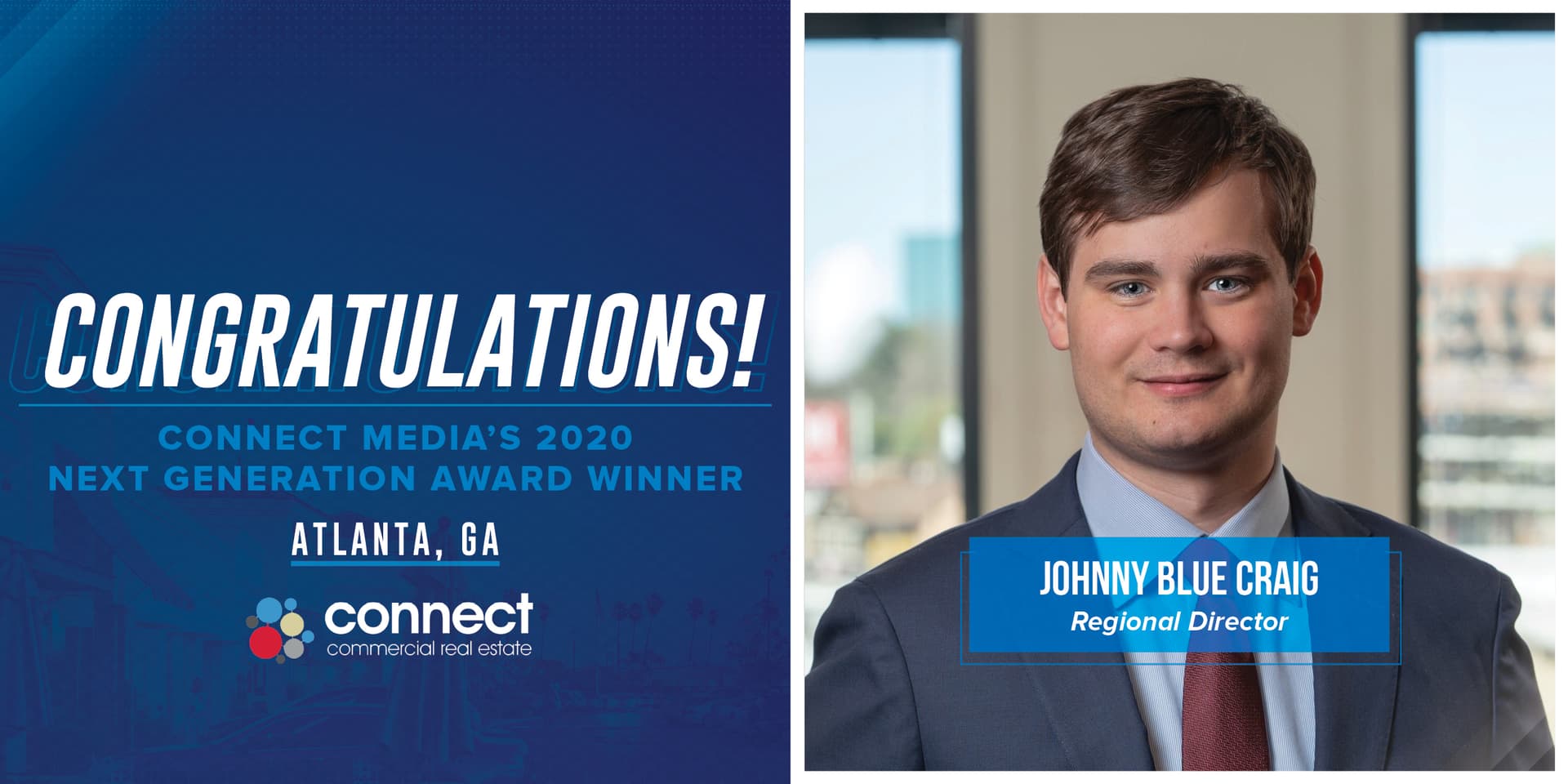 Johnny Blue Craig is Recognized as a Winner in Connect Media’s 2020 Next Generation Awards featured image 