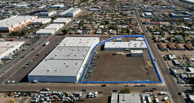 Aerial view of the industrial outdoor storage facility at 234 E Mohave St in Phoenix, site of Matthews' Phoenix industrial outdoor storage acquisition