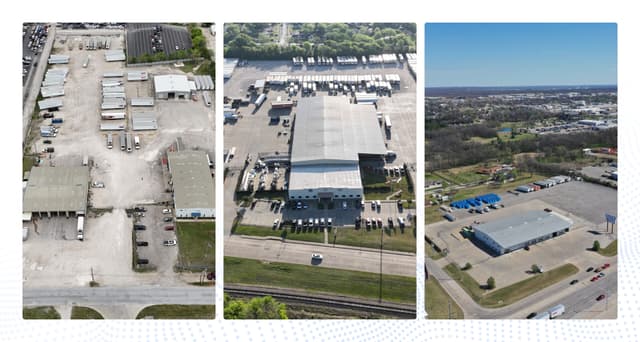 Aerial view of an IOS portfolio acquisition in Texas and Oklahoma featuring industrial outdoor storage properties