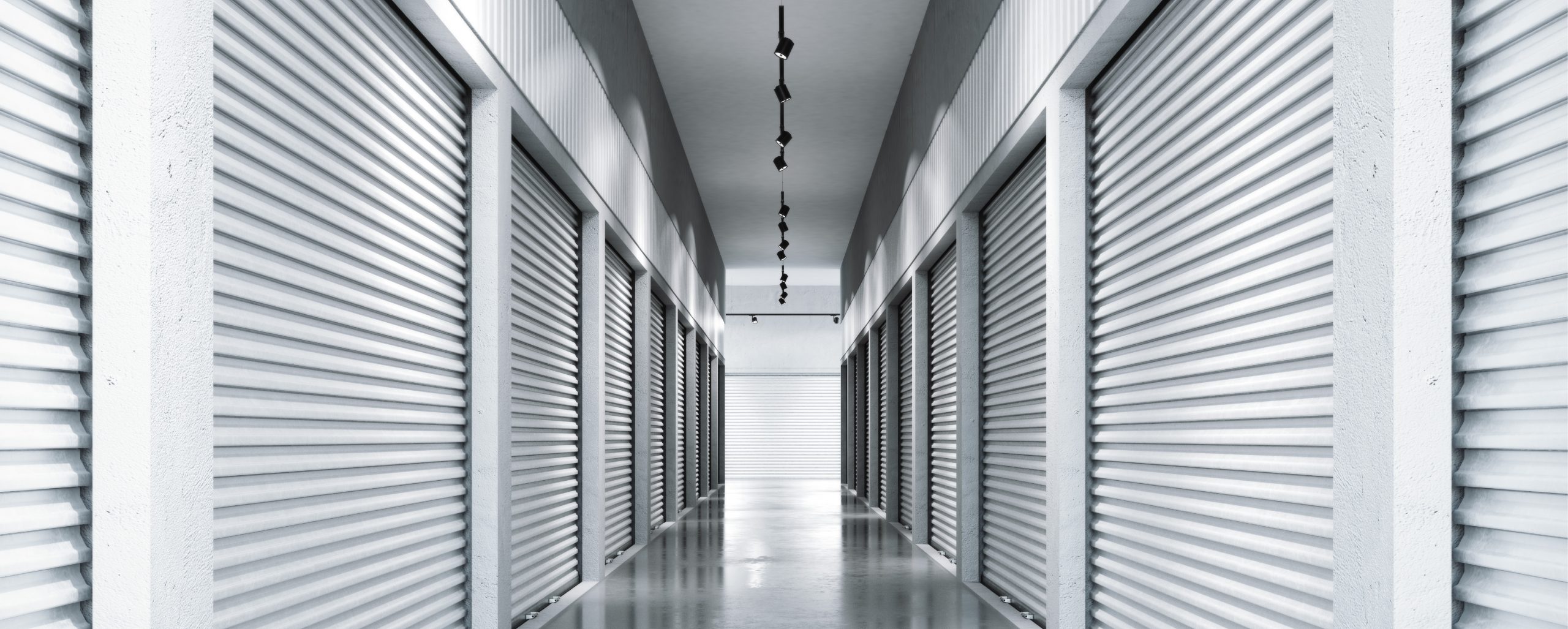 hallway of self storage building