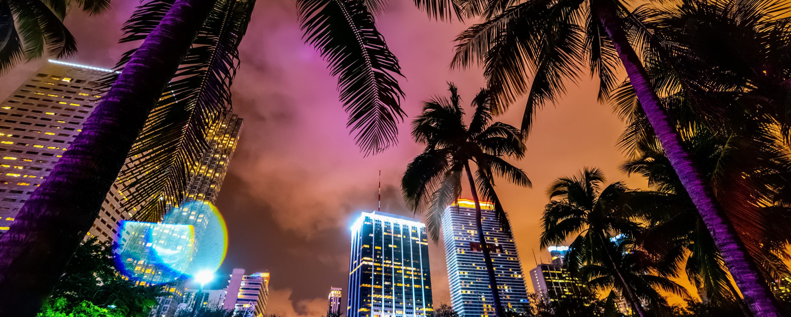 downtown miami at night